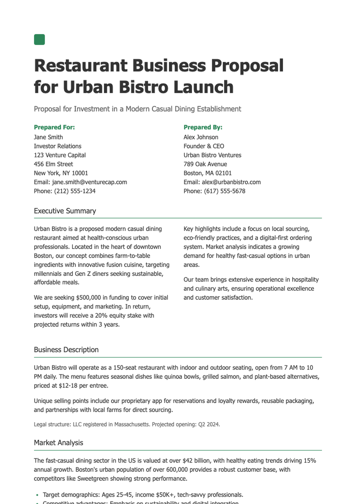 Restaurant business proposal template with client and sender placeholders_variant_3